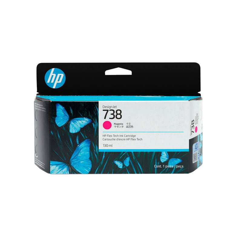 Cartucho de Tinta HP 738 Magenta 498N6A | Plotter DesignJet T850 & T950 | Original 130ML