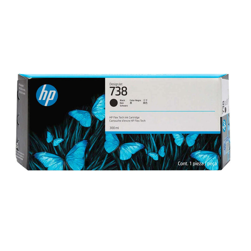 Cartucho de Tinta HP 738 Preto 498N8A | Plotter DesignJet T850 & T950 | Original 300ML HD Impressoras