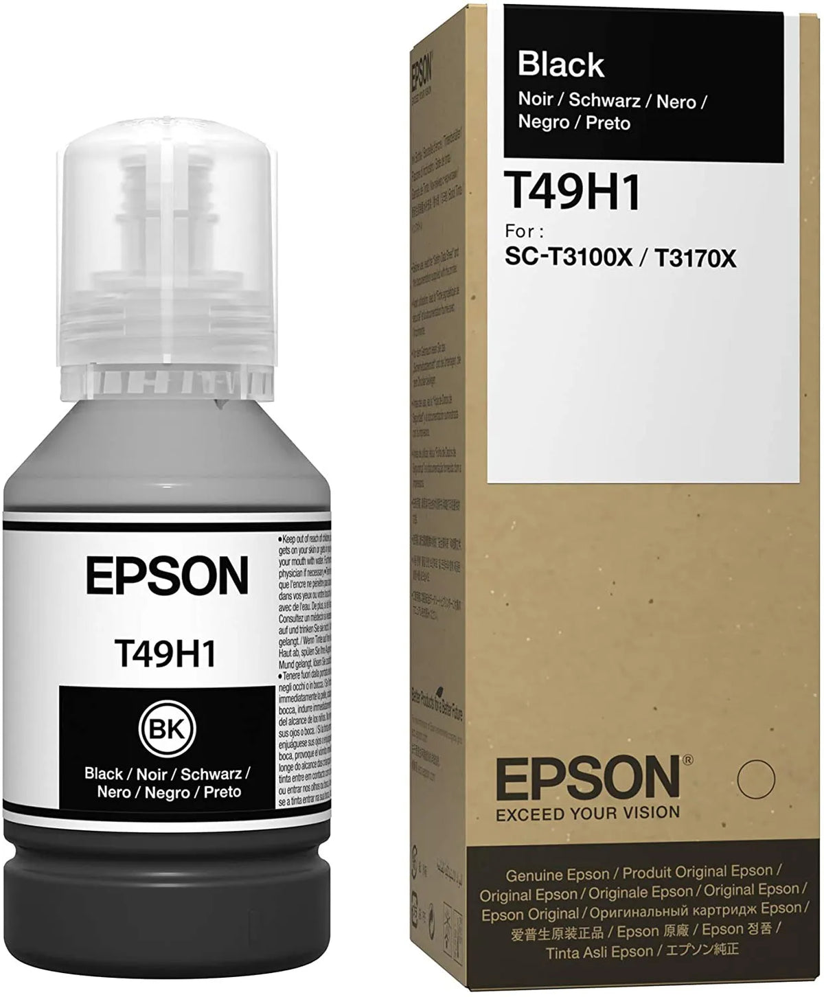 Garrafa de Tinta Epson Preto 140 ml (T49H100)