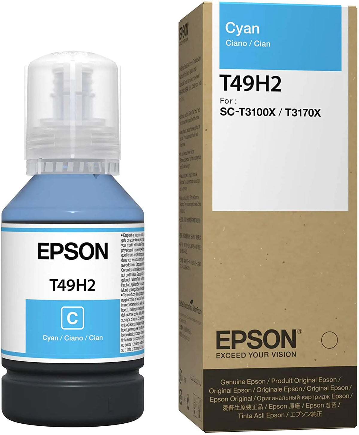 Garrafa de Tinta Epson Ciano 140 ml (T49H200)