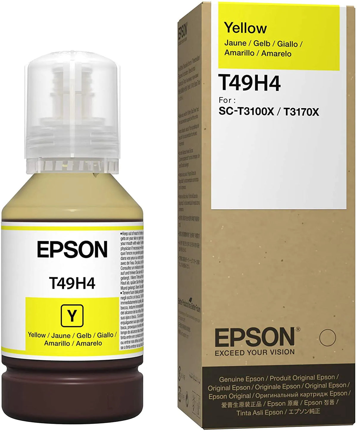 Garrafa de Tinta Epson Amarelo 140 ml (T49H400)