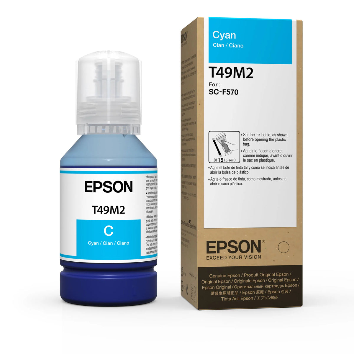 Garrafa de Tinta Epson UltraChrome DS Ciano 140 ml (T49M220)
