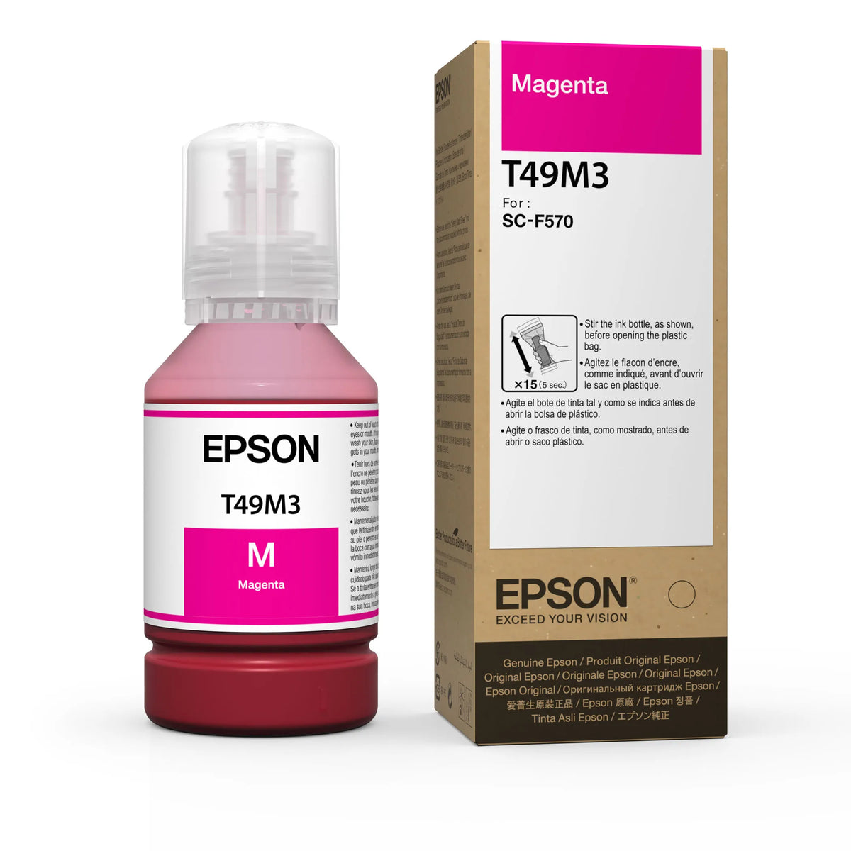 Garrafa de Tinta Epson UltraChrome DS Magenta 140 ml (T49M320)