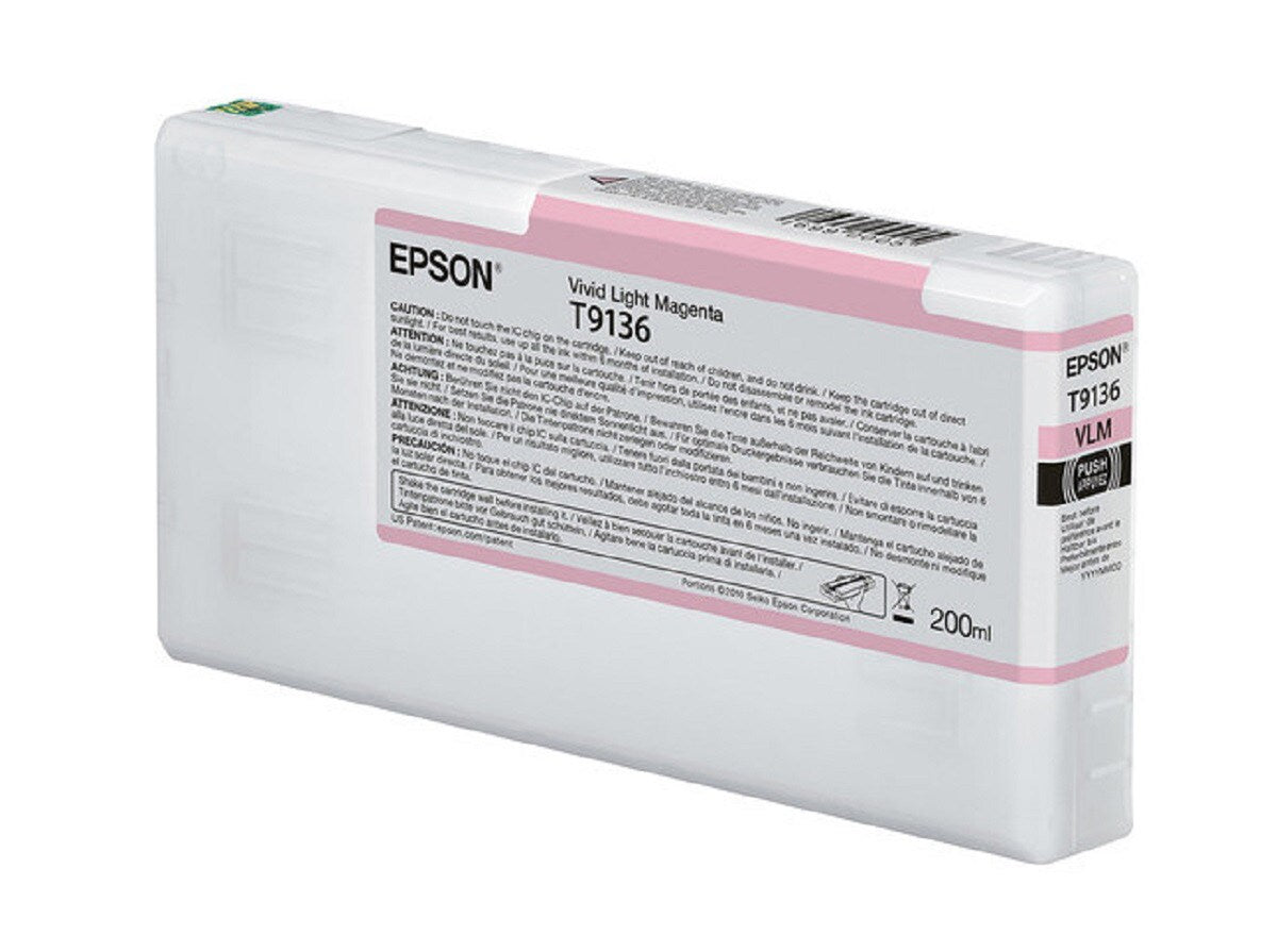 Cartucho de Tinta Epson UltraChrome HD Magenta Vivo Claro 200 ml (T913600)