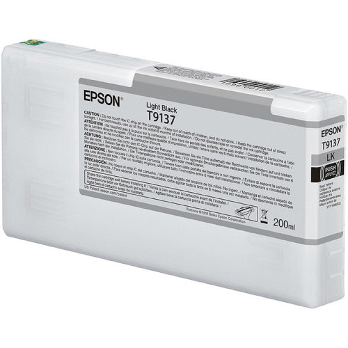 Cartucho de Tinta Epson UltraChrome HD Preto Light 200 ml (T913700)
