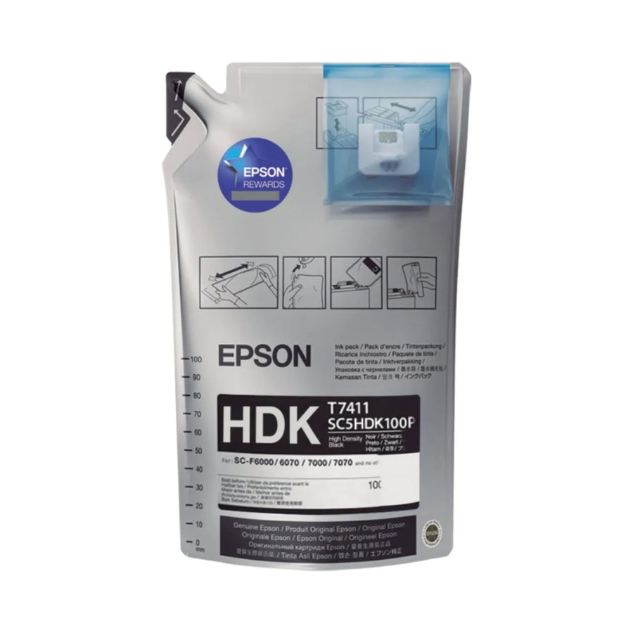 Tinta Epson 1000ML para F6070 F6200 F7070 F7170 F7200 F9200 F9370 Black HDKT741X20