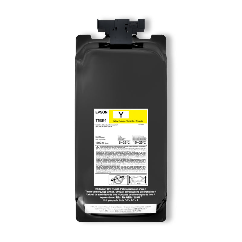 TINTA EPSON BAG 1600ML PARA F6470H F6470 F9570 F9570H AMARELO T53K420