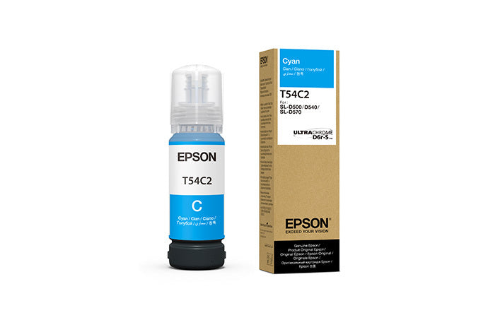 Garrafa de Tinta Epson Ciano 70 ml para SureLab D570 (T54C220)