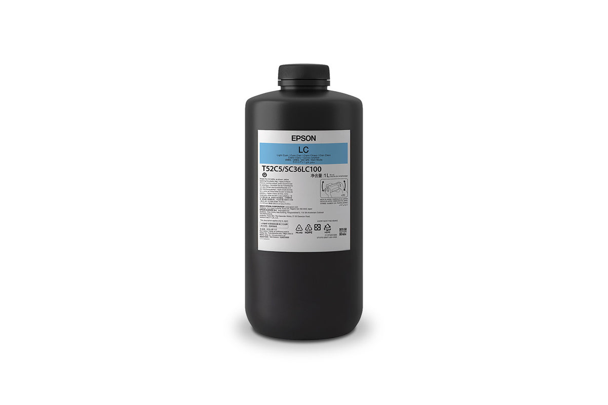 Garrafa de Tinta Epson UltraChrome UV Ciano Claro 1000 ml (T52C500)
