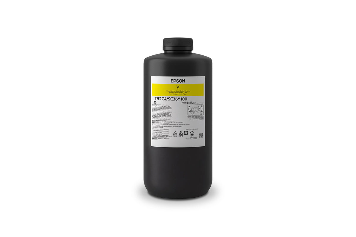 Garrafa de Tinta Epson UltraChrome UV Amarelo 1000 ml (T52C400)